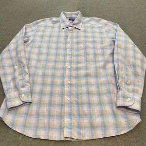 Eton Shirt Mens Large‎ 41 16 Pastel Plaid Long Sleeve Button Front Dressy